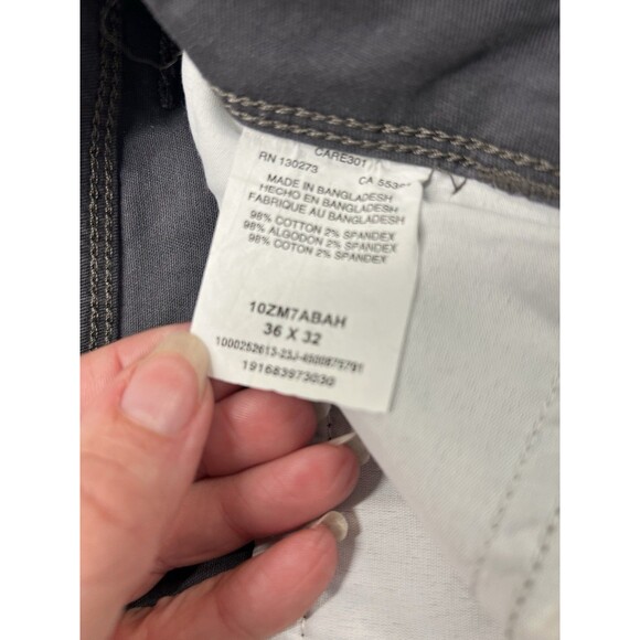 Wrangler Cargo Pants Mens 36x32 Gray Chino Relaxed Fit Straight Leg Utility Work - Picture 7 of 7